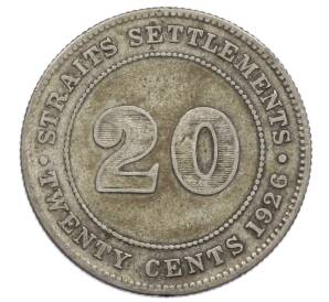 20 центов 1926 года Стрейтс Сетлментс — Фото №1