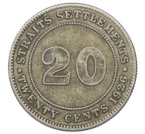 20 центов 1926 года Стрейтс Сетлментс — Фото №1