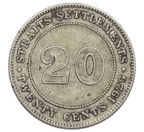 20 центов 1926 года Стрейтс Сетлментс — Фото №1