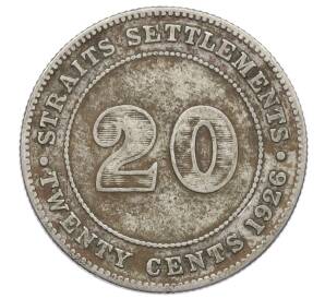 20 центов 1926 года Стрейтс Сетлментс — Фото №1