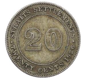 20 центов 1926 года Стрейтс Сетлментс — Фото №1