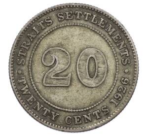 20 центов 1926 года Стрейтс Сетлментс — Фото №1