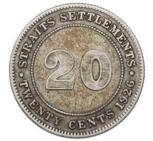 20 центов 1926 года Стрейтс Сетлментс — Фото №1