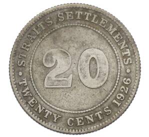20 центов 1926 года Стрейтс Сетлментс — Фото №1
