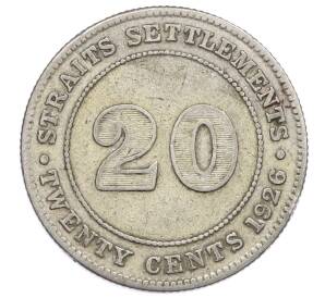 20 центов 1926 года Стрейтс Сетлментс — Фото №1