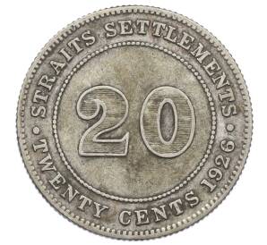 20 центов 1926 года Стрейтс Сетлментс — Фото №1