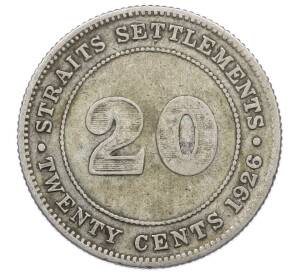 20 центов 1926 года Стрейтс Сетлментс — Фото №1