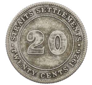 20 центов 1926 года Стрейтс Сетлментс — Фото №1