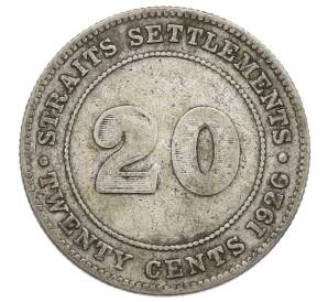 20 центов 1926 года Стрейтс Сетлментс — Фото №1