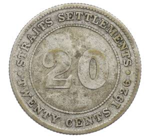 20 центов 1926 года Стрейтс Сетлментс — Фото №1