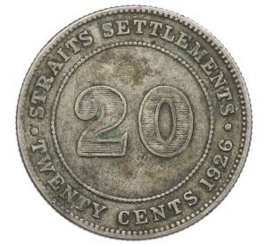 20 центов 1926 года Стрейтс Сетлментс — Фото №1