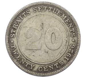 20 центов 1926 года Стрейтс Сетлментс — Фото №1