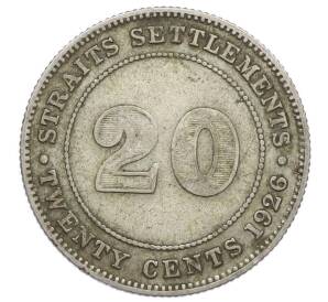 20 центов 1926 года Стрейтс Сетлментс — Фото №1