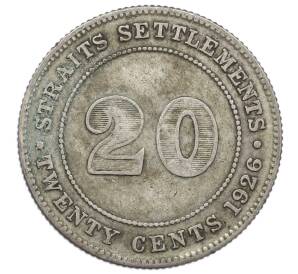 20 центов 1926 года Стрейтс Сетлментс