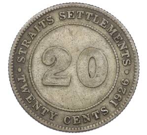 20 центов 1926 года Стрейтс Сетлментс