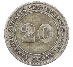 20 центов 1926 года Стрейтс Сетлментс