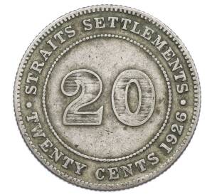 20 центов 1926 года Стрейтс Сетлментс