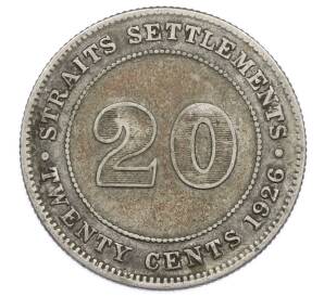 20 центов 1926 года Стрейтс Сетлментс