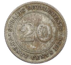 20 центов 1926 года Стрейтс Сетлментс