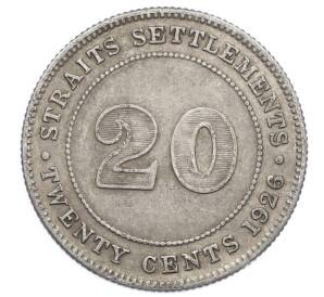20 центов 1926 года Стрейтс Сетлментс