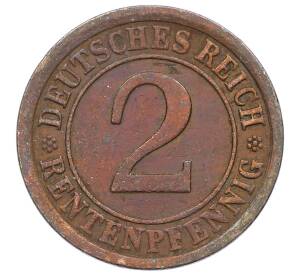 2 рентенпфеннига 1924 года A Германия — Фото №2