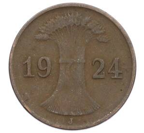 1 рейхспфенниг 1924 года J Германия — Фото №1