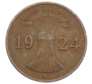 1 рейхспфенниг 1924 года A Германия — Фото №1