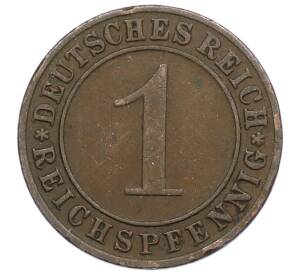 1 рейхспфенниг 1935 года D Германия — Фото №2