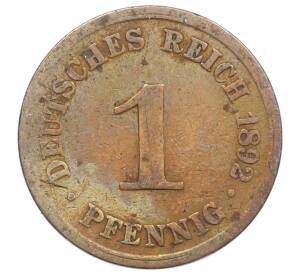 1 пфенниг 1892 года A Германия — Фото №1