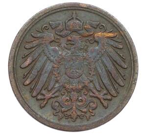 1 пфенниг 1911 года F Германия — Фото №2