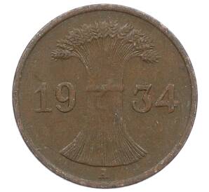 1 рейхспфенниг 1934 года A Германия — Фото №1