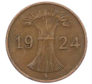 1 рейхспфенниг 1924 года A Германия — Фото №1