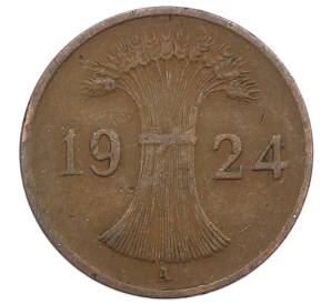 1 рейхспфенниг 1924 года A Германия — Фото №1