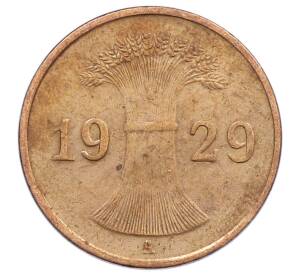 1 рейхспфенниг 1929 года A Германия — Фото №1