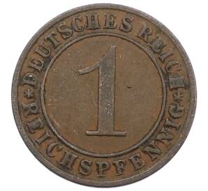 1 рейхспфенниг 1927 года E Германия — Фото №2