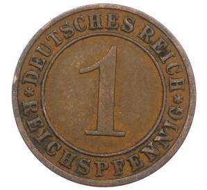 1 рейхспфенниг 1925 года A Германия — Фото №2