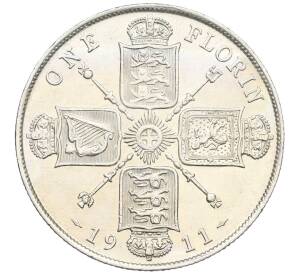 1 флорин 1911 года Великобритания — Фото №1
