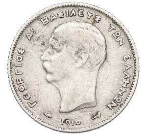 1 драхма 1910 года Греция — Фото №2