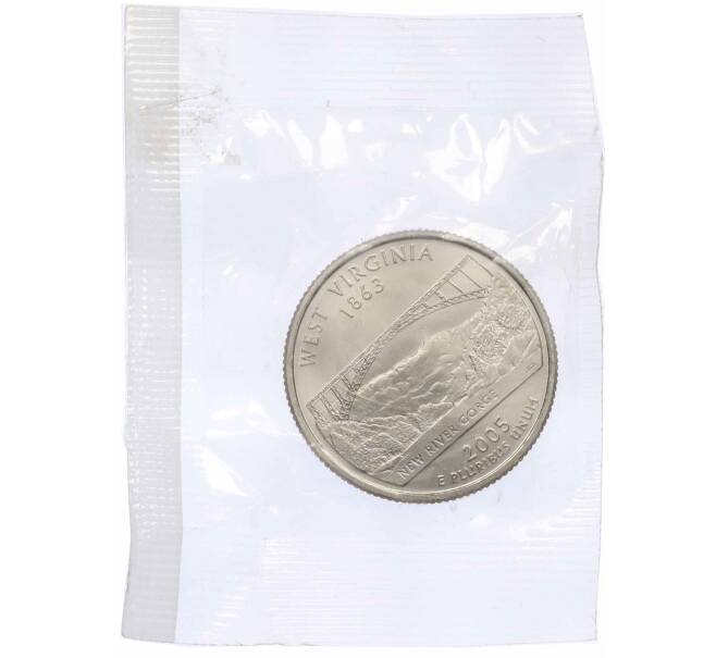 Монета 1/4 доллара (25 центов) 2005 года P США «Штаты и территории — Западная Вирджиния» (Артикул: K12-65257) — Фото №1