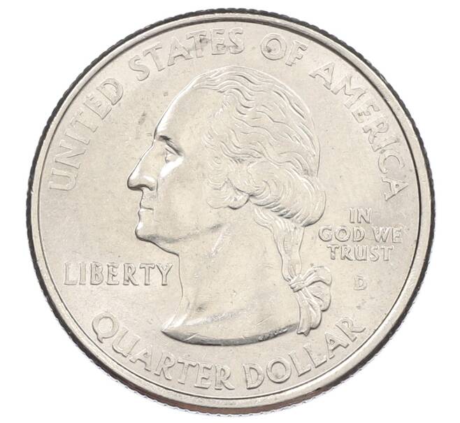 Монета 1/4 доллара (25 центов) 2000 года D США «Штаты и территории — Нью-Гэмпшир» (Артикул: K12-65264) — Фото №2