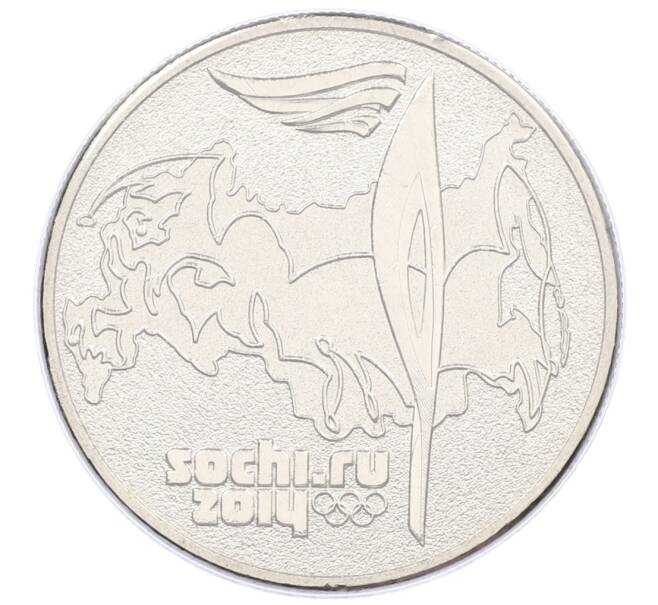 Монета 25 рублей 2014 года СПМД «XXII зимние Олимпийские Игры 2014 в Сочи — Талисманы Олимпиады» (в блистере) (Артикул: T11-21582) — Фото №1