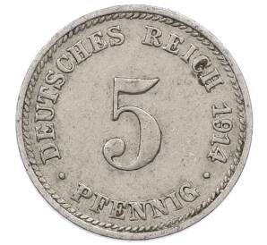 5 пфеннигов 1914 года D Германия — Фото №1