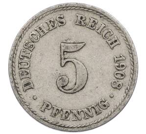 5 пфеннигов 1908 года A Германия — Фото №1