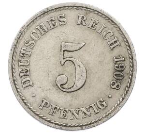 5 пфеннигов 1908 года A Германия — Фото №1