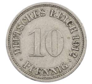 10 пфеннигов 1912 года F Германия — Фото №1