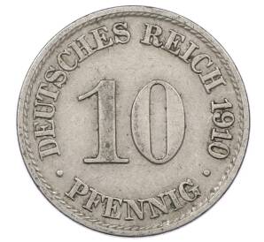 10 пфеннигов 1910 года A Германия — Фото №1