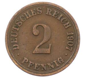 2 пфеннига 1907 года A Германия — Фото №1