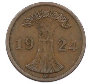 2 рейхспфеннига 1924 года A Германия — Фото №1