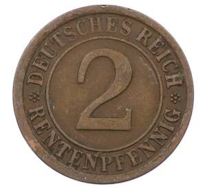 2 рентенпфеннига 1924 года A Германия — Фото №2