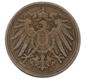 1 пфенниг 1912 года D Германия — Фото №2